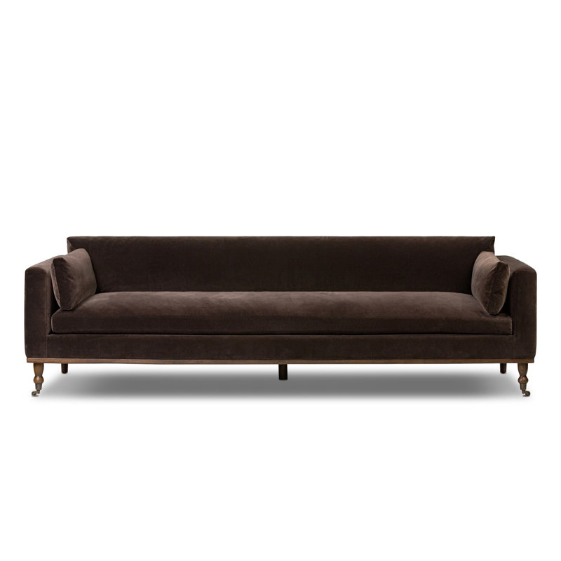 Harlin Sofa-96"-Surrey Cocoa, Surrey Cocoa Performance Velvet