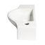 Lavabo de salle de bain mural rectangulaire en porcelaine blanche