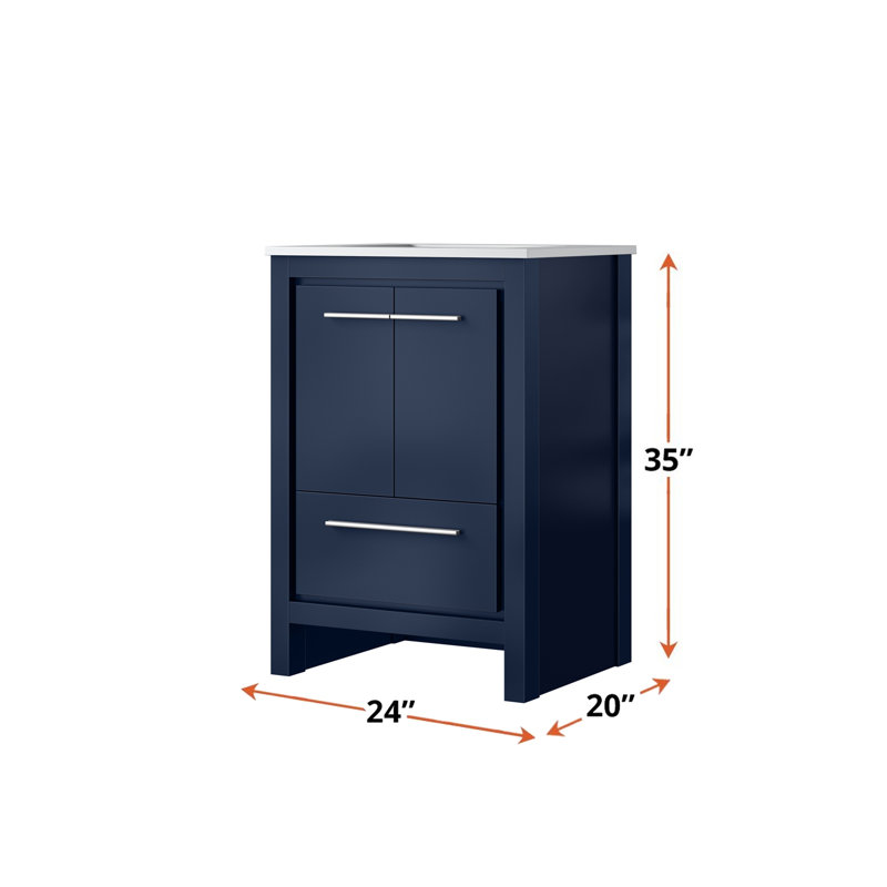 Meuble-lavabo avec plateau en marbre de culture, Marine