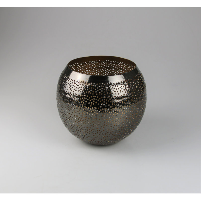 Metal Tabletop / Centrepiece Votive Holder, 40 cm H x 40 cm W x 40 cm D, Gold