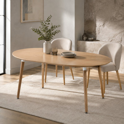Extendable Round to Oval Dining Table, 43.52" to 75.17", 3-in-1 Kitchen Table with Whisper-Quiet Sliding Rails, Seats 4-8