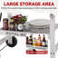 Plaque chauffante au propane à 3 brûleurs avec tablettes latérales Royal Gourmet, blanc-123295406