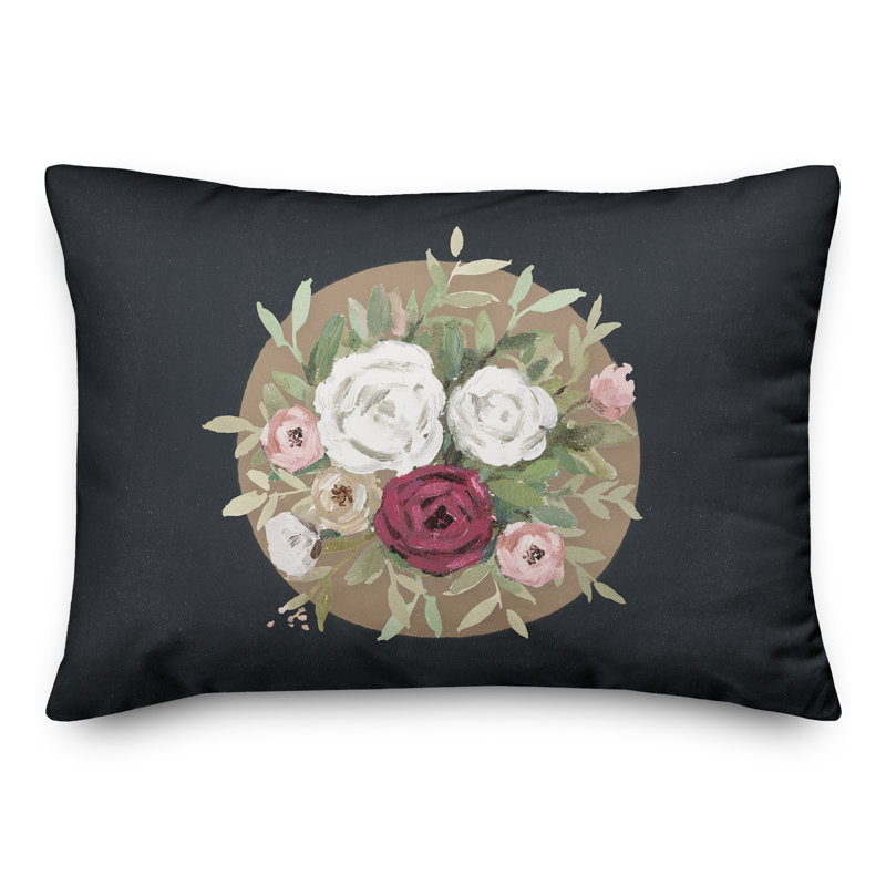 Coussin Florals On, H 14 po x l 20 po, Rectangle