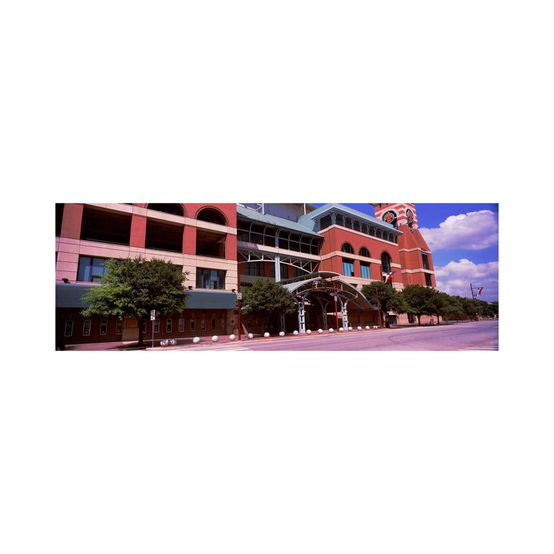 Facade Of A Baseball Stadium, Minute Maid Park, Houston, Texas, USA by Panoramic Images - Wrapped Canvas Panoramic Print