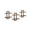 Industrial Wall Mounted Storage 3-Tier Set of 3, Wall Display Racks for Living Room