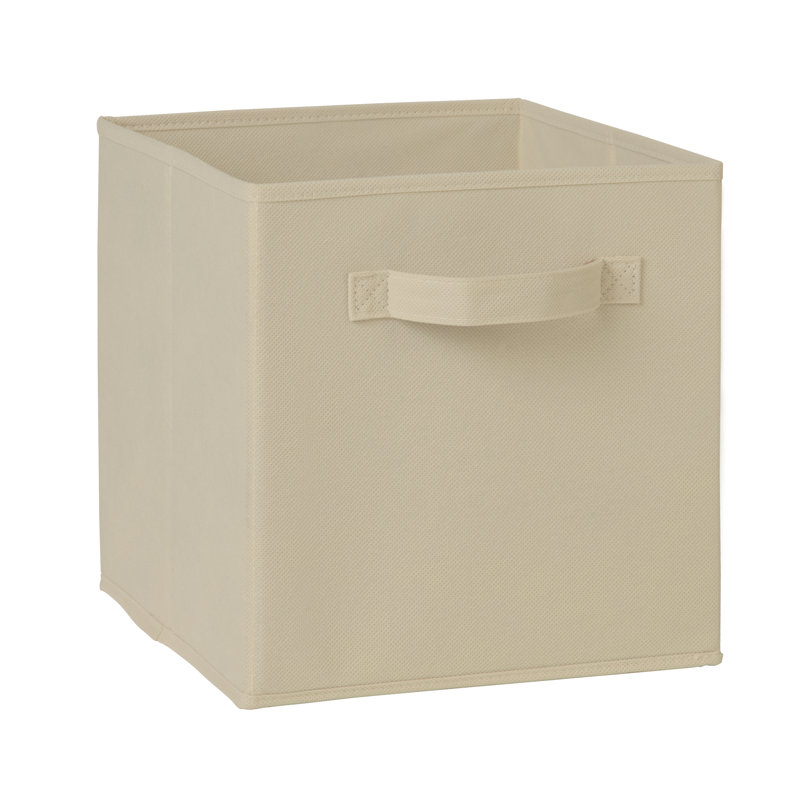 27cm Cube Fabric Bin with Pull Handle by ClosetMaid, Natural