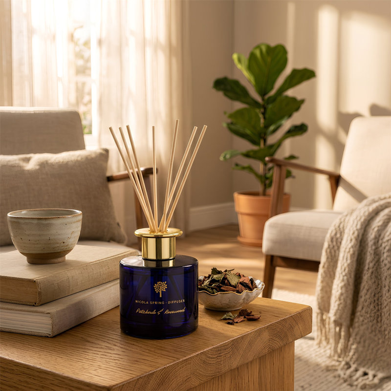 Nicola Spring - Scented Candle & Reed Diffuser - 130g - Patchouli & Rosewood