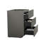 Meuble-lavabo gris sans lavabo - 3 tiroirs, design élégant et moderne, rangement maximal, fonctionnement silencieux et fluide, ergonomie optimale, tiroirs, style épuré et moderne.