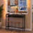 Eagan 47.24" Counter Height Dining Table Metal Base Bar Table with Charging Station and Storage shelf
