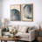 Tree Ring "Navy Blue Wood Stump Artwork, Simple Modern Rustic Wall Pictures, Framed Canvas Giclee Print 2 Pieces Wall Art Set" 16x24x2 pcs, 24x36x2 pcs-91068942-119385138-91068944