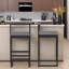 Ensemble de 2 tabourets de bar modernes avec coussins en velours et pieds en métal-1521630728