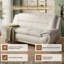 Canapé de salon 76 po en similicuir 3 places avec assise profonde et capitonné pour la maison, 76 po-1780570958