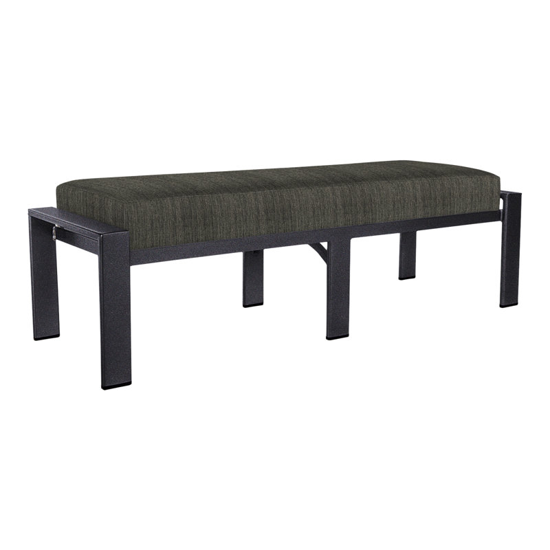 Studio Outdoor Bench, Graphite, Flagship Stone Sunbrella®