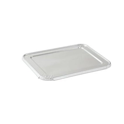 Half Size Rectangle Aluminum Pan Lids – Disposable Cover For Catering, Buffet Stations, Chafing Dishes, Oven Roasting, Baking, Meal Prep, Food Storage, Takeout And Food Service (100)