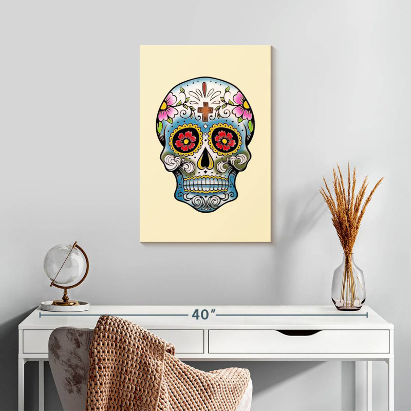 Lelend Creative White Skull, 24" H x 16" W
