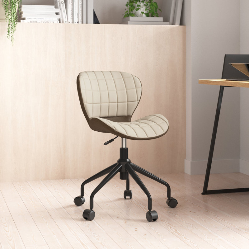 Chaise de travail Araylia Annecia, Beige / brun