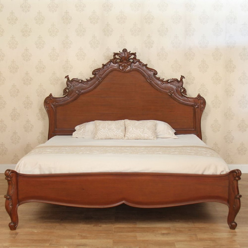 Baker Solid Wood Bed, Kingsize (5'), Wax
