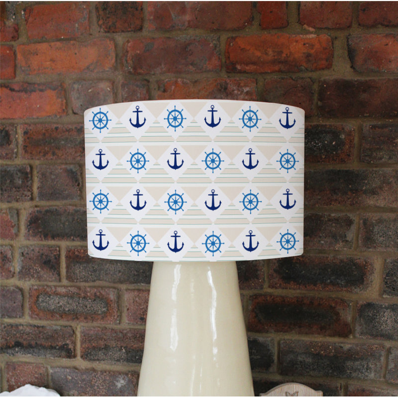 Cotton Drum Lamp Shade ( Uno ), 25cm H x 40cm W x 40cm D