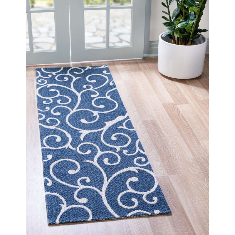 California Cotton Abstract Indoor Rug, Runner 2'2" x 7'4"