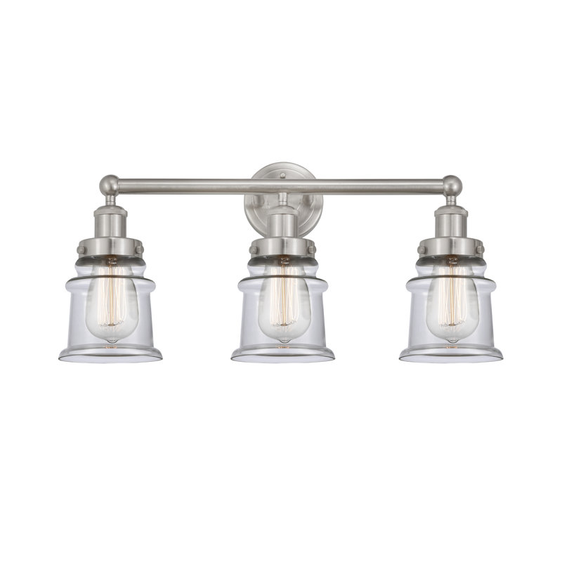 Cailen 3 - Light Dimmable Vanity Light, Clear, Brushed Satin Nickel