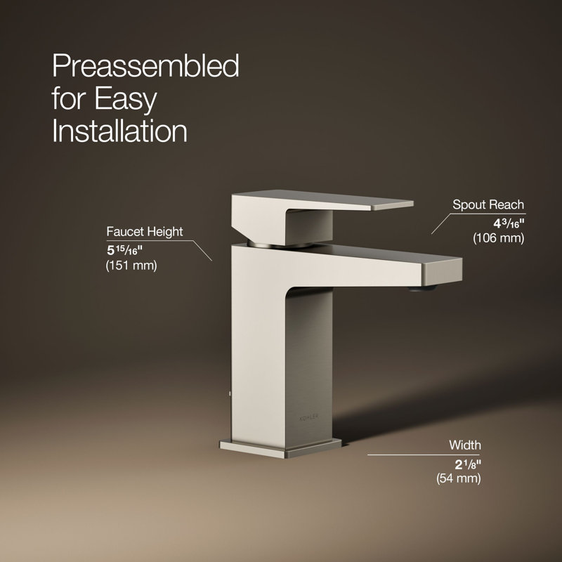 Honesty Single-Handle Bathroom Sink Faucet, 1.2 Gpm, Brushed Nickel