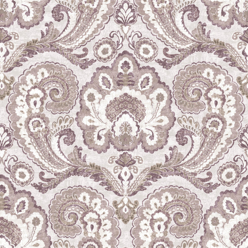 Parkerson Wallpaper, Paisley Tapestry Linen Wallpaper