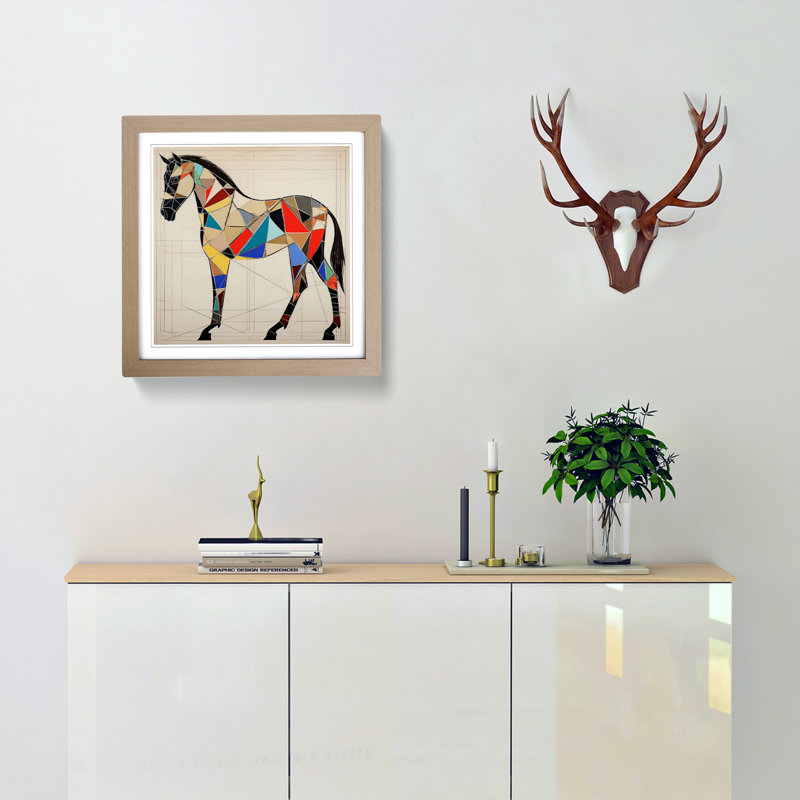 Horse Constructivism No.1 - Framed Print, Oak
