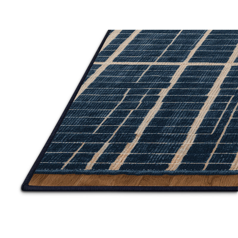 Tapis gris lavable à la machine, Rectangle 5 pi x 7 pi