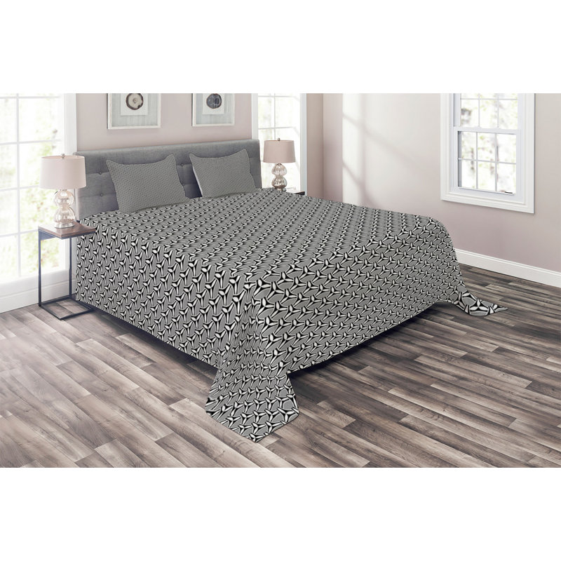 Modern & Contemporary Polyester Geometric Shapes Coverlet, King Bedspread + 2 Shams