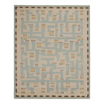 Scandinavian Performance Hand Knotted Wool Washable Geometric Indoor Rug