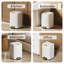 Poubelle de salle de bain 2,6 gallons, poubelle en acier inoxydable à large ouverture carrée, couvercle à fermeture douce et doublure intérieure amovible, poubelle pour cuisine, salle de bain, chambre à coucher, bureau à domicile (blanc)-129504840