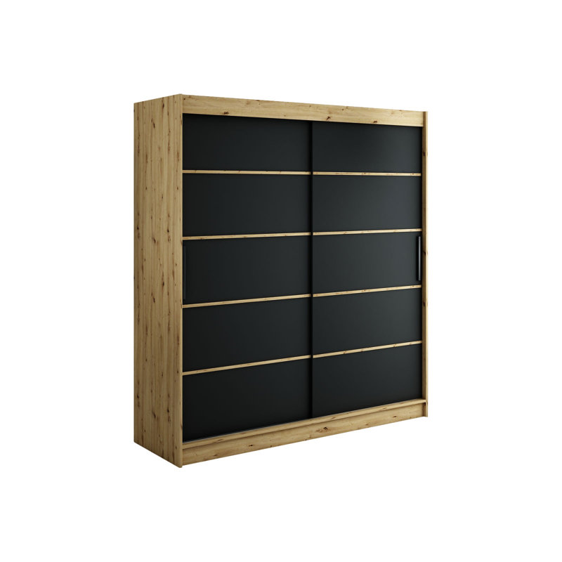 Amrou Manufactured Wood Wardrobe, 200cm H x 200cm W x 62cm D