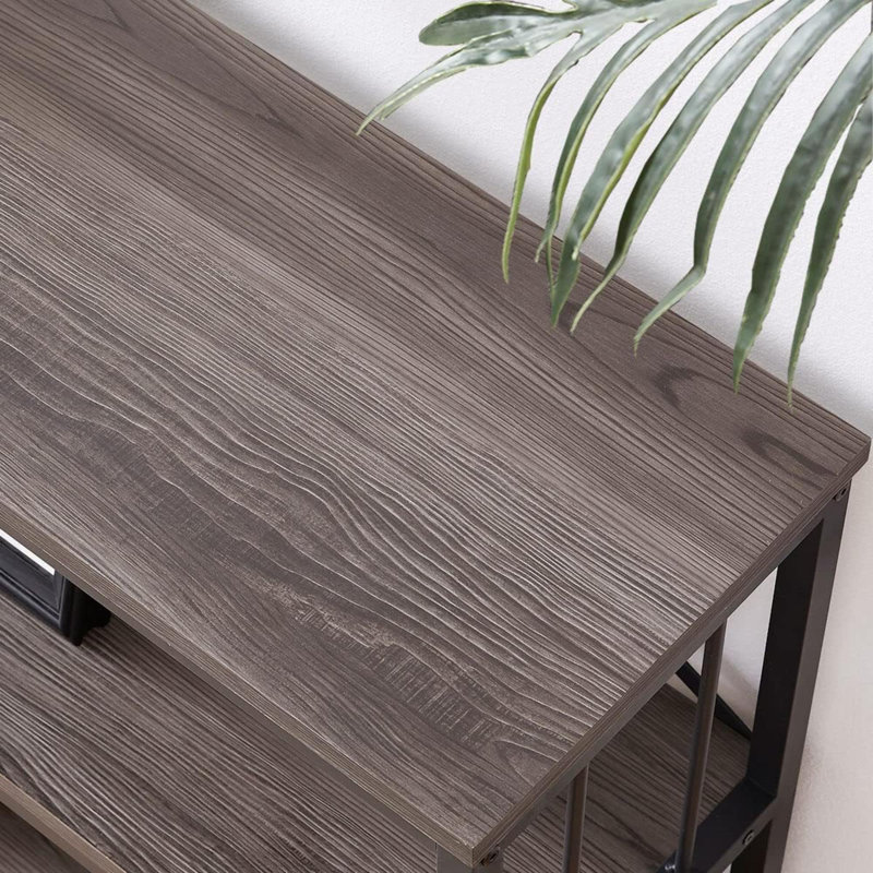 Rayonnage en métal Zefirina W, Chêne gris foncé, Dark Grey, 30" H x 55" W x 13.4" D