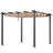 10'x10' Outdoor Retractable Pergola with Sun Shade Canopy Aluminum Beige