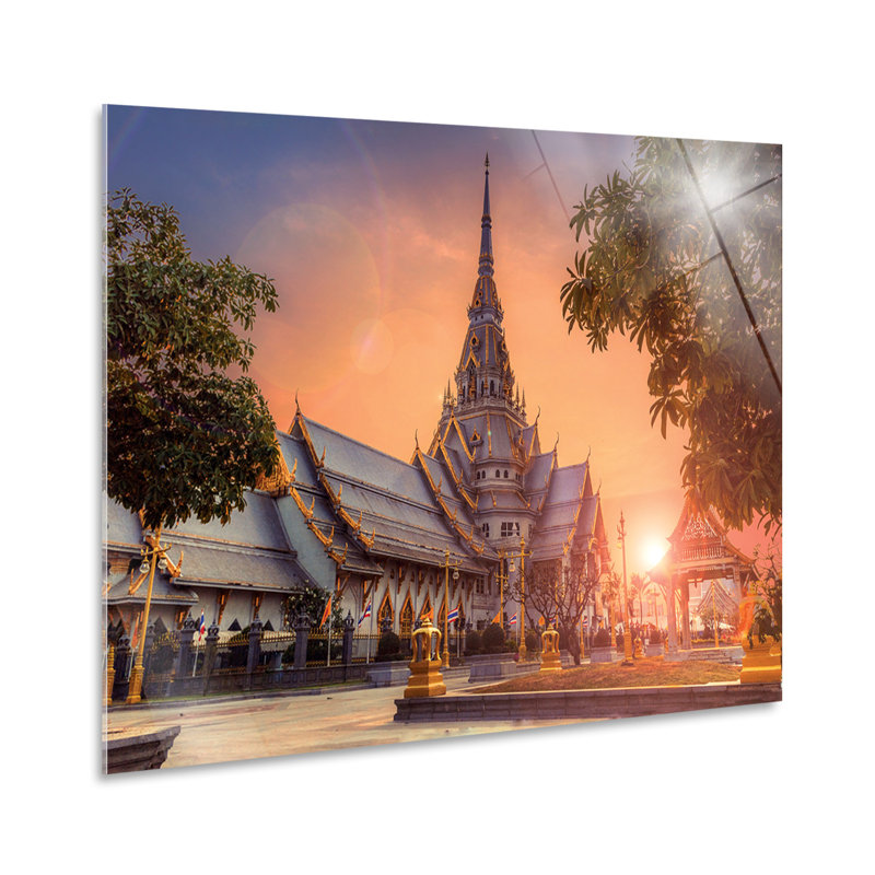 Thai Temple 1 Piece Wall Art, 95cm H x 135cm W