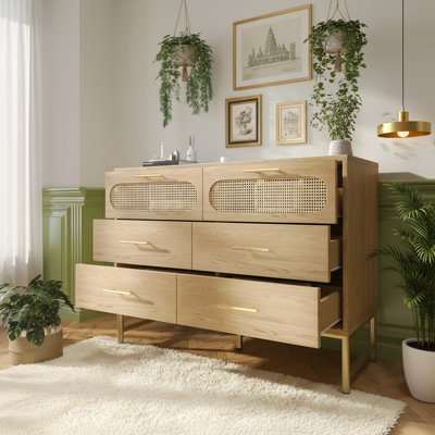 Metal 6 - Drawer Rectangle Accent Chest