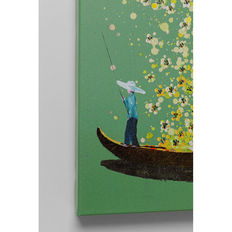 FLOWERBOAT Flower Boat - Wrapped Canvas Art Prints, 100cm H x 80cm W