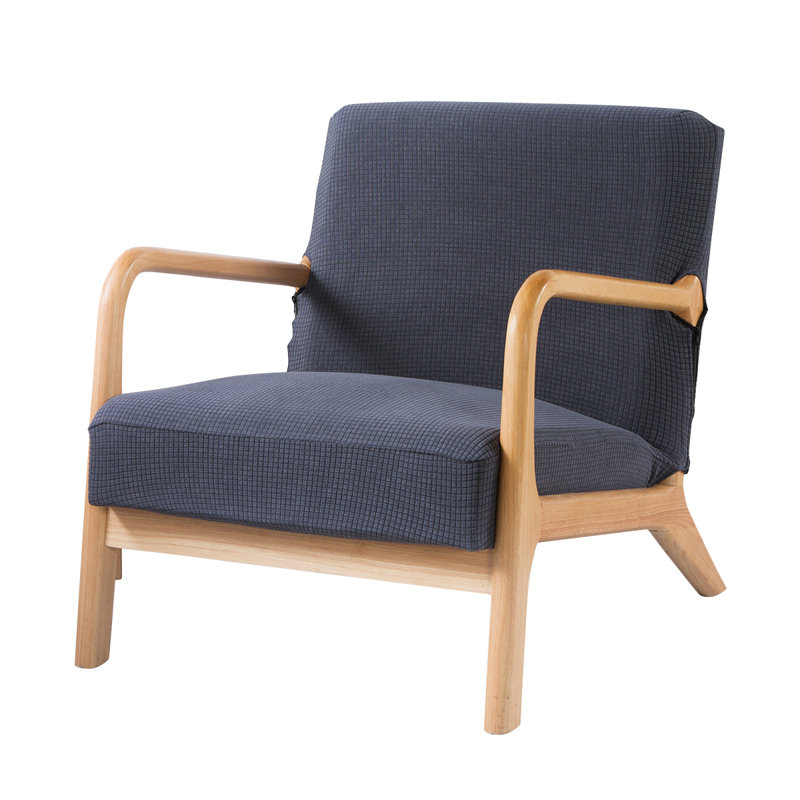 Housse pour fauteuil à coussins carrés/rectangulaires, Gris foncé