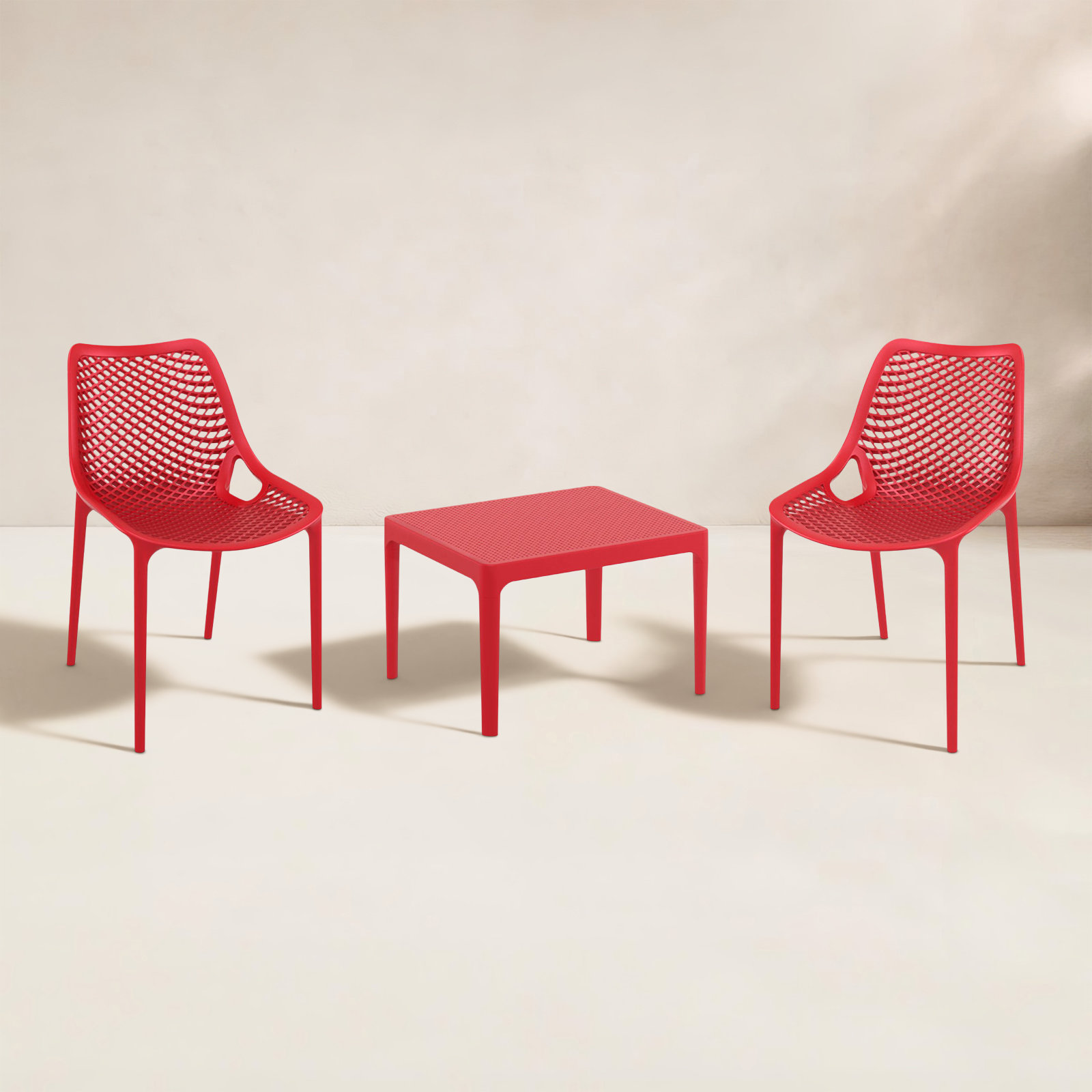 Farrah 2-Person Patio Seating Group, Red