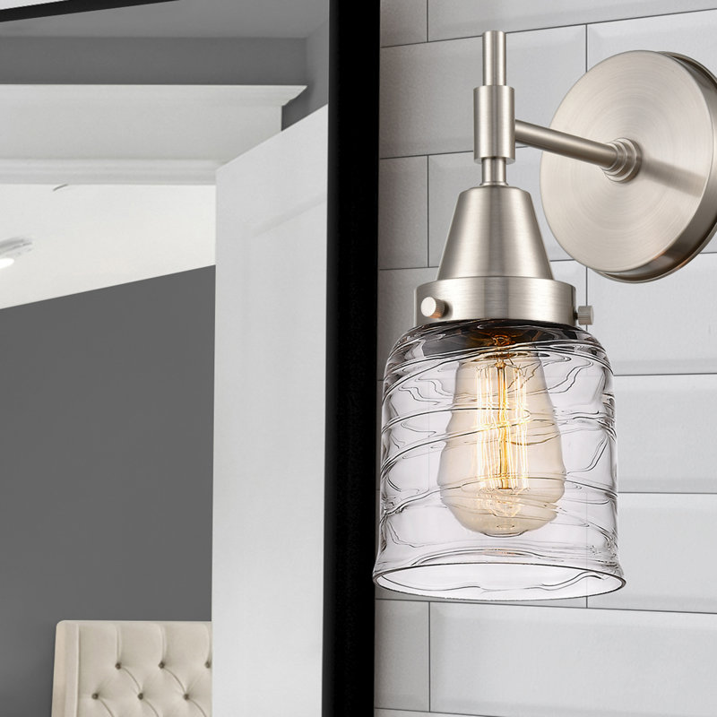 Amede Armed Sconce, Satin Nickel