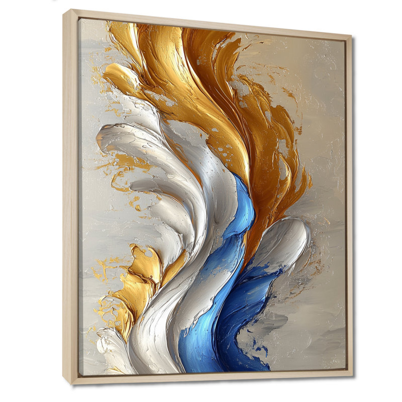 Art mural Radelange, Impression encadrée flottante, H 32 po x l 16 po, Crème