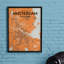 Amsterdam City Map - No Frame Print-243956601