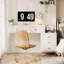 Bureau d'ordinateur moderne en acrylique blanc avec 5 tiroirs pour le bureau personnel