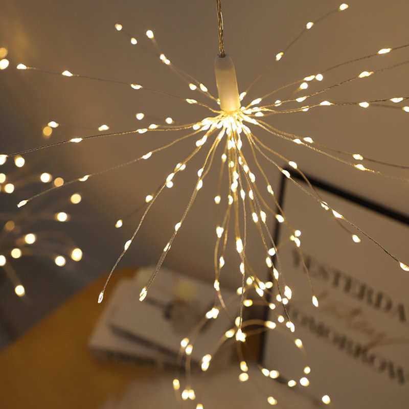 LED Copper Wire Fireworks String Lights USB Models Fireworks Warm Indoor Chandelier