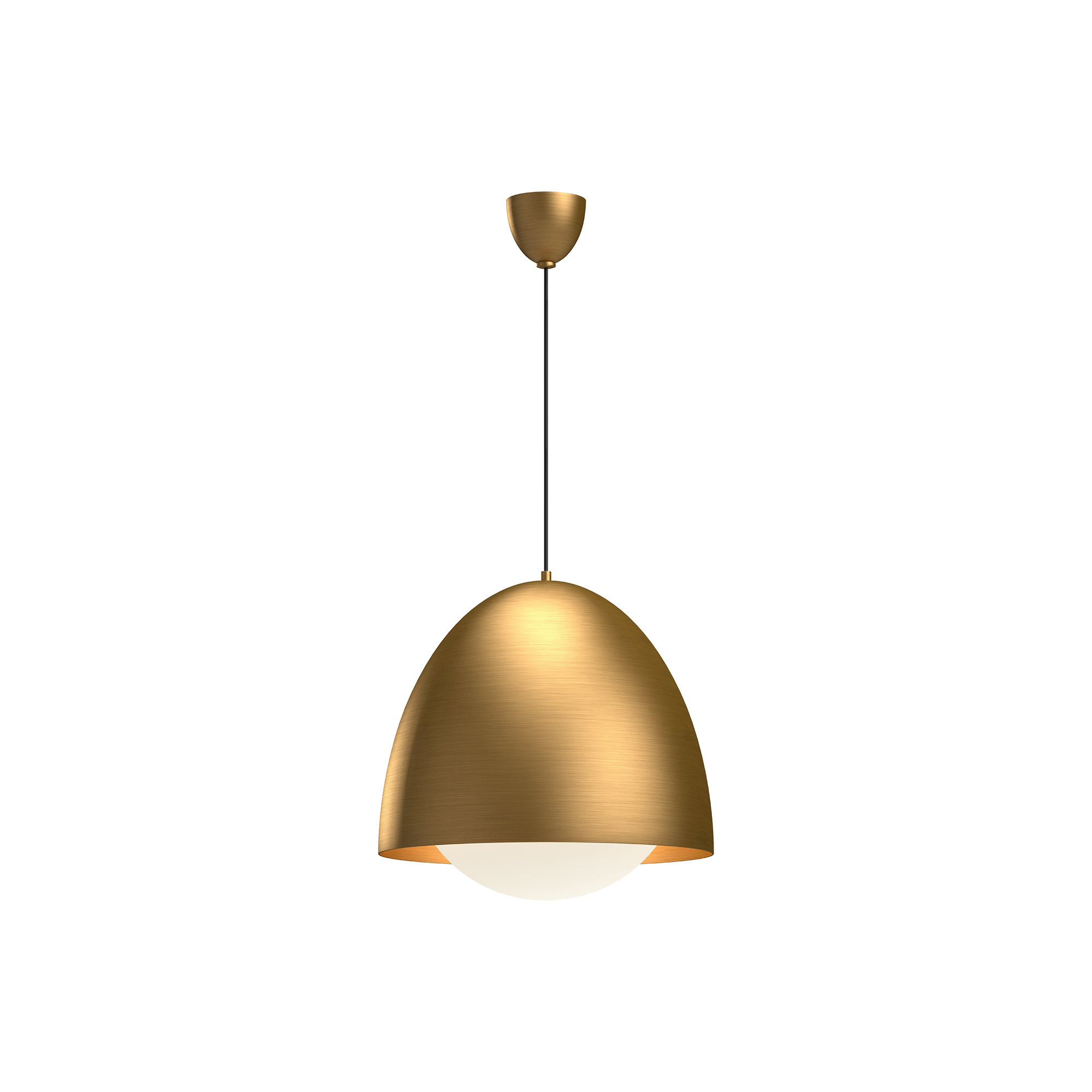 Torten Single Light Glass Steel Pendant, 96.13" H x 20" W x 20" D, Aged Gold