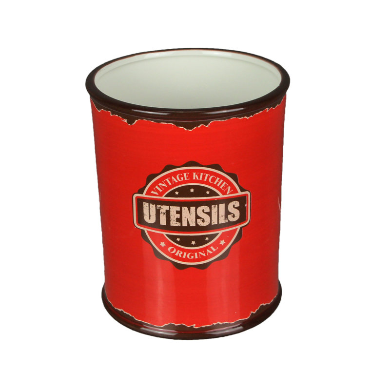 Ceramic / Porcelain Round Utensil Crock