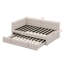 Structure de lit double pleine grandeur avec lit gigogne escamotable et lit de jour extensible en forme de L avec grilles-1522770543