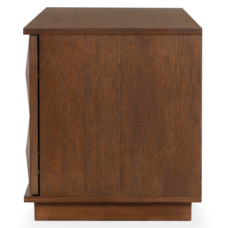 Patty 4 Door Wood Media Stand, Walnut