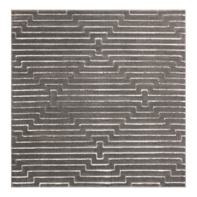 Latitude Run® Mirage Nikica Rug Gray and Silver