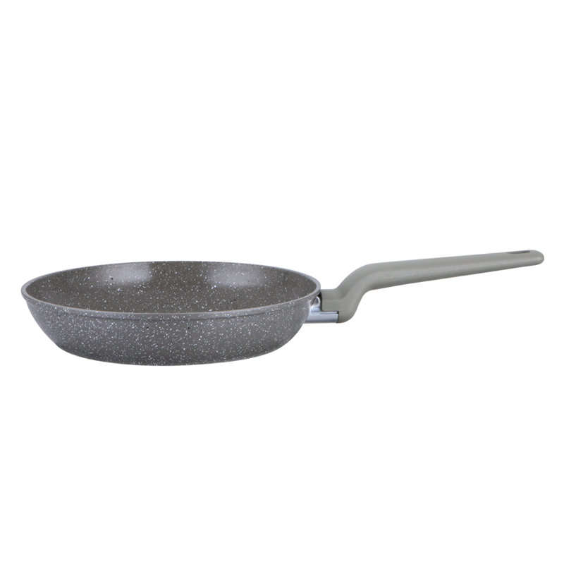 ZOYA Aluminum Non-Stick Frying Pan, 4.80 cm H x 24 cm W x 44.5 cm L, Grey